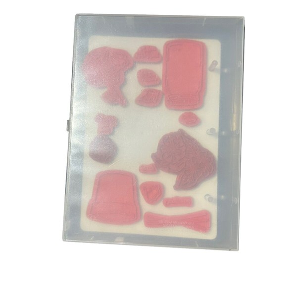 A YEAR OF FLOWERS RUBEBR STAMP SET OF 21 STAMPS Buds And Vases 14 Stamps Set - Picture 6 of 8